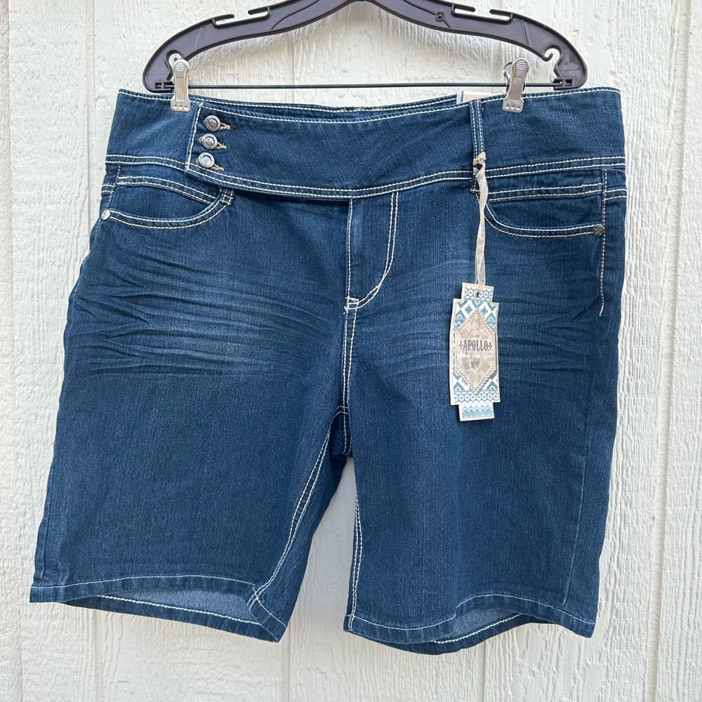 Apollo Authentic Denim Jeans Dark Blue Women's Jean Shorts
